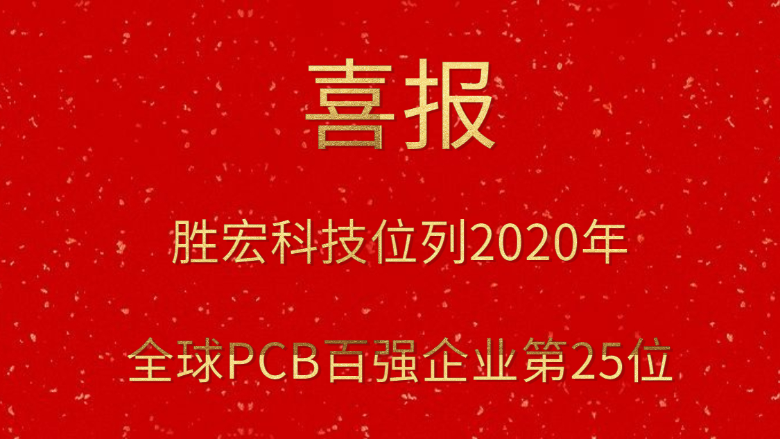 金年會(huì)科技位列2020年全球PCB百?gòu)?qiáng)企業(yè)第25位